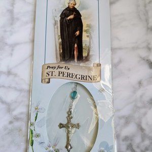 St Peregrine Cross Prayer Necklace - NIP